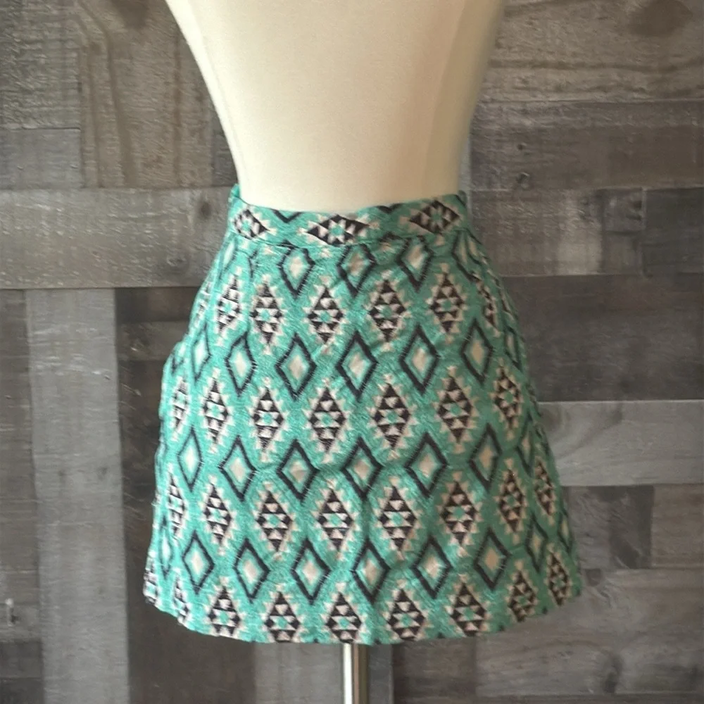 Lovemarker mini skirt small festival boho chic diamond embroidery Mermaidcore